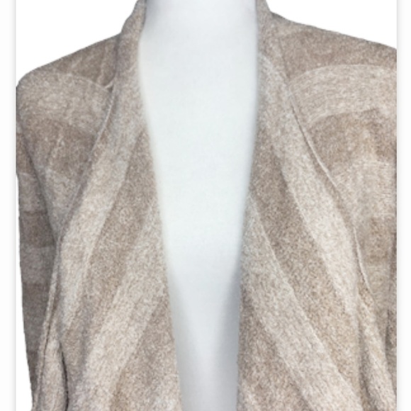 Barefoot Dreams Small Medium Cardigan Calypso Stripes Bamboo Chic Lite - Picture 6 of 11